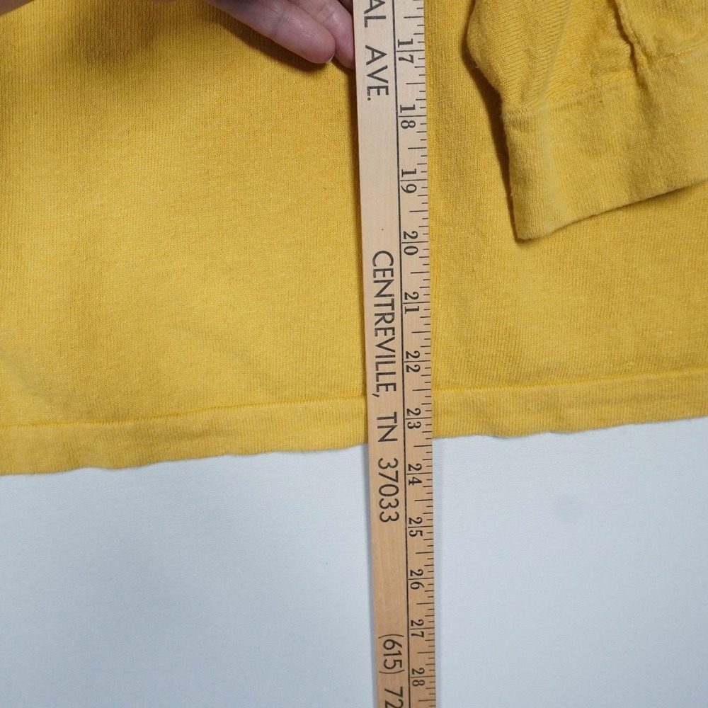 J. Jill Womens Yellow Linen Blend Relaxed 3/4 Sleeve Knit Sweater Large Coastal - Picture 6 of 9